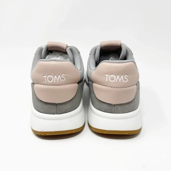 TOMS Women's TRVL Lite Retro Sneaker Suede Slip-On Elastic Lace Drizzle Grey 7.5 - Picture 5 of 12